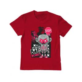 Tricou adler copil bad monkey rosu