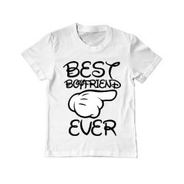 Tricou adler copil best boyfriend ever alb