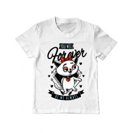 Tricou adler copil forever my always alb