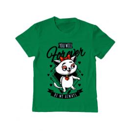 Tricou adler copil forever my always verde mediu