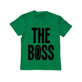 Tricou adler copil the boss verde mediu