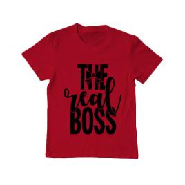 Tricou adler copil the real boss rosu
