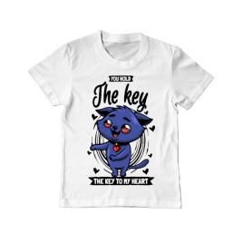 Tricou adler copil you hold the key alb