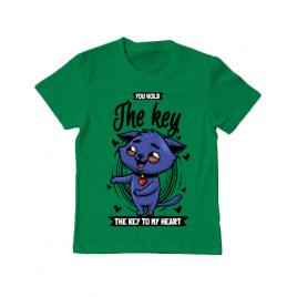 Tricou adler copil you hold the key verde mediu