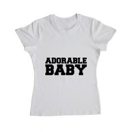 Tricou adler dama adorable baby alb