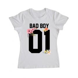Tricou adler dama bad boy alb