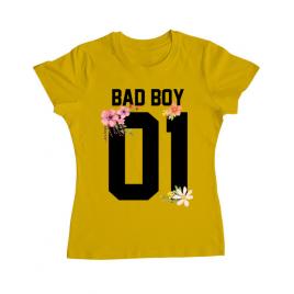 Tricou adler dama bad boy galben