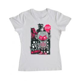 Tricou adler dama bad monkey alb