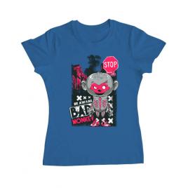 Tricou adler dama bad monkey albastru azuriu