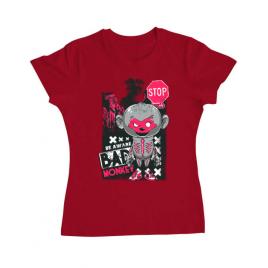 Tricou adler dama bad monkey rosu