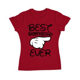 Tricou adler dama best boyfriend ever rosu