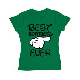 Tricou adler dama best boyfriend ever verde mediu