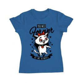 Tricou adler dama forever my always albastru azuriu