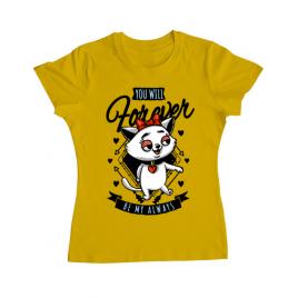 Tricou adler dama forever my always galben