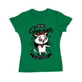 Tricou adler dama forever my always verde mediu