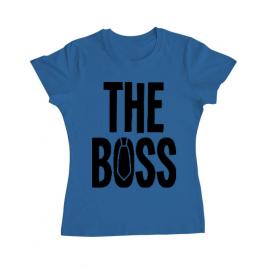 Tricou adler dama the boss albastru azuriu