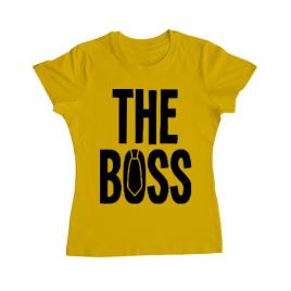 Tricou adler dama the boss galben