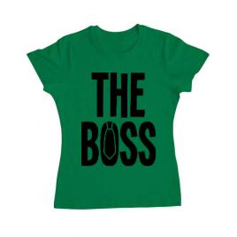 Tricou adler dama the boss verde mediu