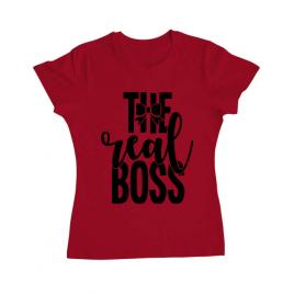 Tricou adler dama the real boss rosu