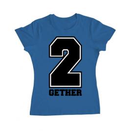 Tricou adler dama together albastru azuriu