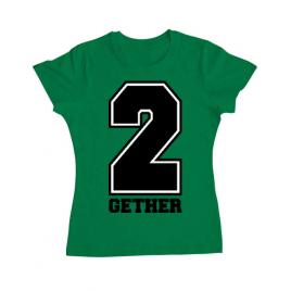 Tricou adler dama together verde mediu