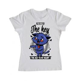 Tricou adler dama you hold the key alb