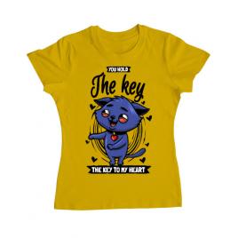 Tricou adler dama you hold the key galben