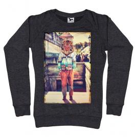 Bluza adler dama tiger head negru melanj