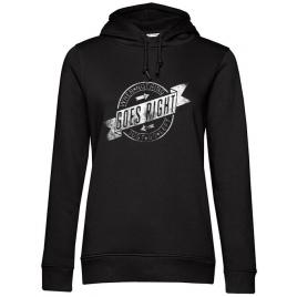 Hoodie dama cu gluga when nothing goes right negru