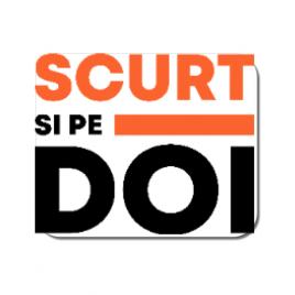 Mousepad personalizat scurt si pe doi alb