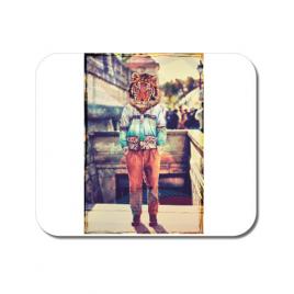 Mousepad personalizat tiger head alb