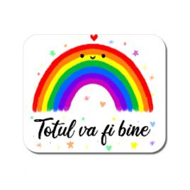 Mousepad personalizat totul va fi bine alb