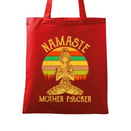 Sacosa din panza namaste motherfucker rosu