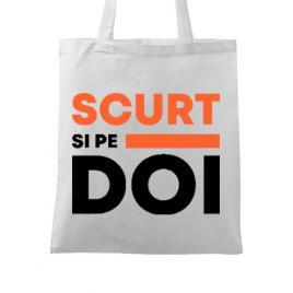 Sacosa din panza scurt si pe doi alb