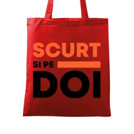 Sacosa din panza scurt si pe doi rosu