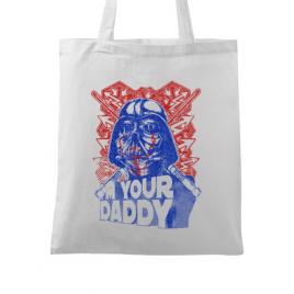 Sacosa din panza your daddy alb