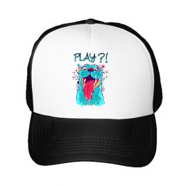 Sapca personalizata play alb