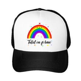 Sapca personalizata totul va fi bine alb