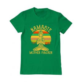 Tricou adler barbat namaste motherfucker verde mediu