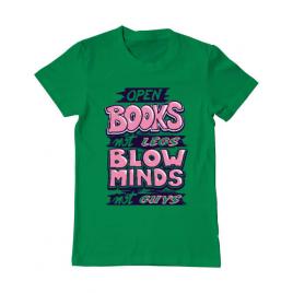 Tricou adler barbat open books verde mediu