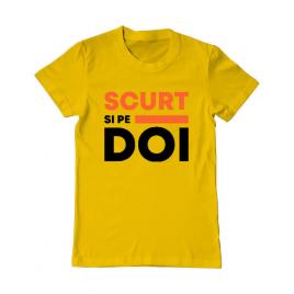 Tricou adler barbat scurt si pe doi galben
