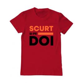 Tricou adler barbat scurt si pe doi rosu