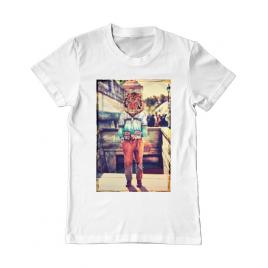 Tricou adler barbat tiger head alb