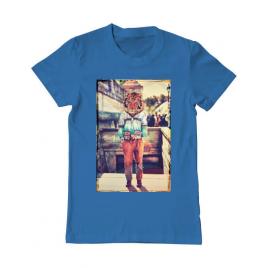 Tricou adler barbat tiger head albastru azuriu