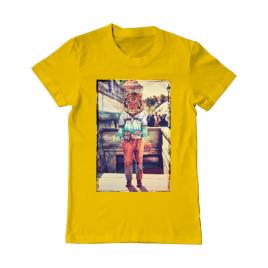 Tricou adler barbat tiger head galben