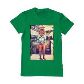 Tricou adler barbat tiger head verde mediu