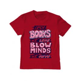 Tricou adler copil open books rosu