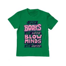 Tricou adler copil open books verde mediu
