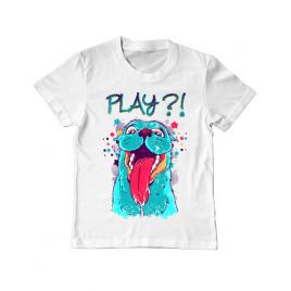 Tricou adler copil play alb