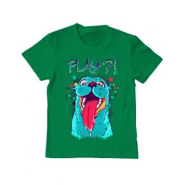 Tricou adler copil play verde mediu